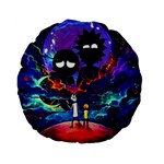 Rick And Morty In Outer Space Standard 15  Premium Flano Round Cushions Front