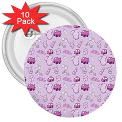 Baby Toys 3  Buttons (10 Pack)  by SychEva