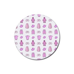 Kid’s Clothes Rubber Round Coaster (4 Pack) by SychEva