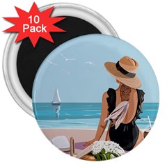 Rest By The Sea 3  Magnets (10 Pack)  by SychEva