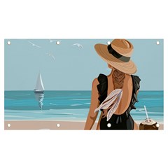 Rest By The Sea Banner And Sign 7  X 4  by SychEva