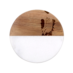 Rest By The Sea Classic Marble Wood Coaster (round)  by SychEva