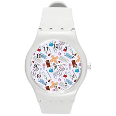 Medicine Round Plastic Sport Watch (m)