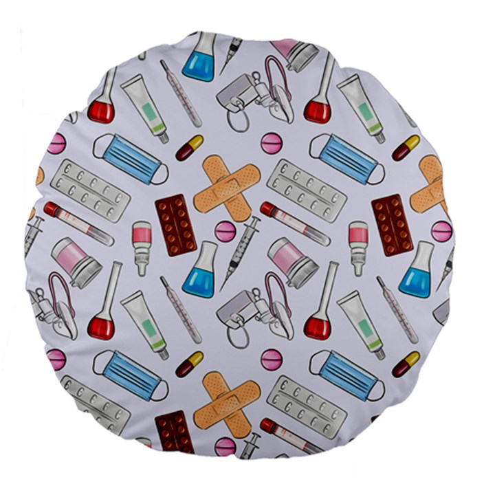 Medicine Large 18  Premium Flano Round Cushions