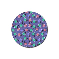 Nail Polish Rubber Round Coaster (4 Pack) by SychEva