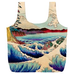 Wave Japanese Mount Fuji Woodblock Print Ocean Full Print Recycle Bag (xxxl)