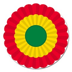 National Cockade Of Bolivia Magnet 5  (round) by abbeyz71