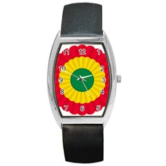 National Cockade Of Bolivia Barrel Style Metal Watch by abbeyz71