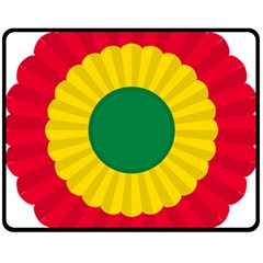 National Cockade Of Bolivia Two Sides Fleece Blanket (medium) by abbeyz71