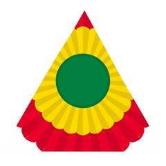 National Cockade Of Bolivia Wooden Puzzle Triangle