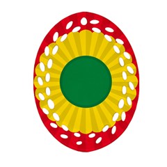 National Cockade Of Bolivia Ornament (oval Filigree) by abbeyz71