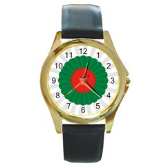 National Cockade Of Bulgaria Round Gold Metal Watch by abbeyz71