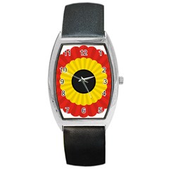 National Cockade Of Belgium Barrel Style Metal Watch by abbeyz71