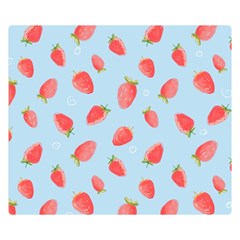 Strawberry Premium Plush Fleece Blanket (small)