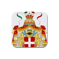 Coat Of Arms Of The Kingdom Of Italy (1890)h Rubber Square Coaster (4 Pack) by abbeyz71