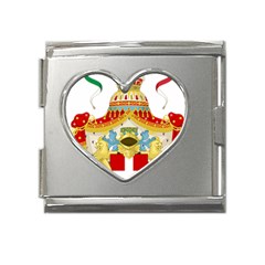 Coat Of Arms Of The Kingdom Of Italy (1890)h Mega Link Heart Italian Charm (18mm) by abbeyz71