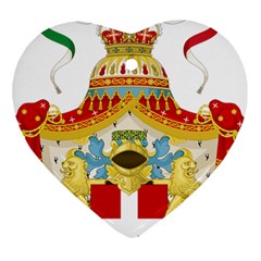 Coat Of Arms Of The Kingdom Of Italy (1890)h Heart Ornament (two Sides) by abbeyz71