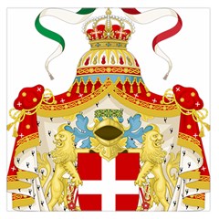 Coat Of Arms Of The Kingdom Of Italy (1890)h Square Satin Scarf (36  X 36 )