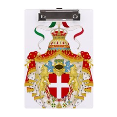 Coat Of Arms Of The Kingdom Of Italy (1890)h A5 Acrylic Clipboard by abbeyz71