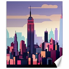 New York Skyline Cityscape Nyc New York City Landmark Canvas 8  X 10  by Jancukart