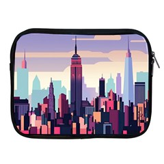 New York Skyline Cityscape Nyc New York City Landmark Apple Ipad 2/3/4 Zipper Cases by Jancukart