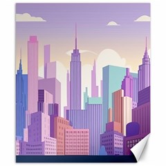 New York Skyline Cityscape Nyc New York City Canvas 8  X 10  by Jancukart