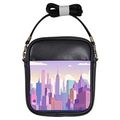 New York Skyline Cityscape Nyc New York City Girls Sling Bag by Jancukart