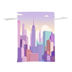 New York Skyline Cityscape Nyc New York City Lightweight Drawstring Pouch (m) by Jancukart