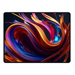 Waves Splash Liquid Paint Wall Fleece Blanket (Small) 50 x40  Blanket Front