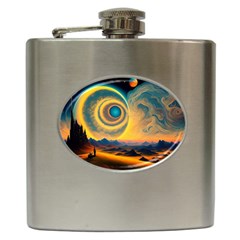 Surrealist Fantasy Dream Moon Space Hip Flask (6 Oz)