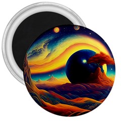 Surrealist Fantasy Dream Nature 3  Magnets by Jancukart