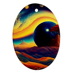 Surrealist Fantasy Dream Nature Ornament (oval)