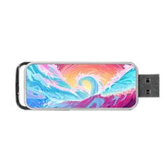 Waves Ocean Sea Tsunami Nautical 9 Portable Usb Flash (two Sides) by Jancukart