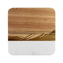 Waves Ocean Sea Tsunami Nautical 9 Marble Wood Coaster (square)