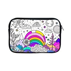 Rainbow Fun Cute Minimal Doodle Drawing 3 Apple Ipad Mini Zipper Cases by Jancukart