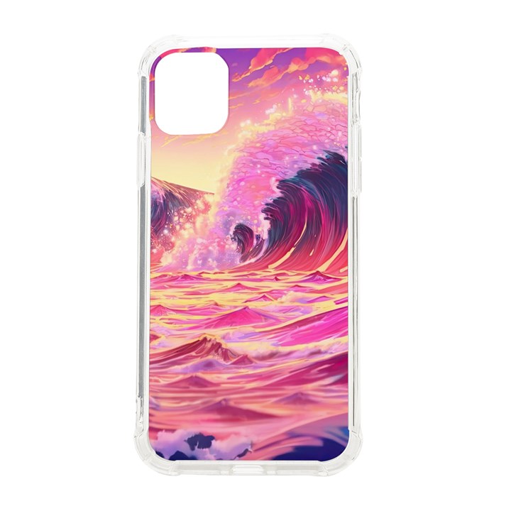Waves Ocean Sea Tsunami Nautical 5 iPhone 11 TPU UV Print Case