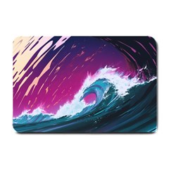 Tsunami Waves Ocean Sea Nautical Nature Water Unique Small Doormat by Jancukart