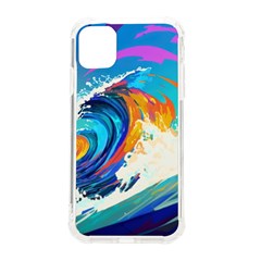 Tsunami Waves Ocean Sea Nautical Nature Water Art Iphone 11 Tpu Uv Print Case by Jancukart