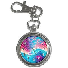 Tsunami Waves Ocean Sea Nautical Nature Water 6 Key Chain Watches by Jancukart