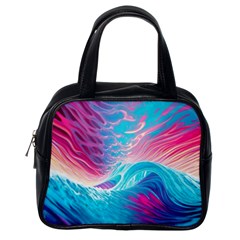 Tsunami Waves Ocean Sea Nautical Nature Water 6 Classic Handbag (one Side) by Jancukart