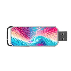 Tsunami Waves Ocean Sea Nautical Nature Water 6 Portable Usb Flash (two Sides) by Jancukart