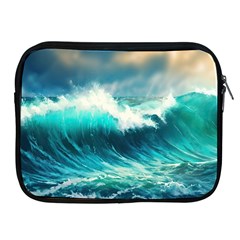 Waves Ocean Sea Tsunami Nautical Blue Apple Ipad 2/3/4 Zipper Cases by Jancukart