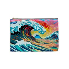 Waves Ocean Sea Tsunami Nautical 8 Cosmetic Bag (medium) by Jancukart