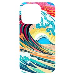 Waves Ocean Sea Tsunami Nautical 8 Iphone 14 Pro Black Uv Print Case by Jancukart