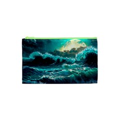 Tsunami Waves Ocean Sea Nautical Nature Water 5 Cosmetic Bag (xs) by Jancukart