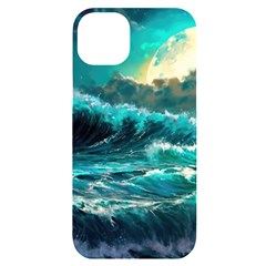 Tsunami Waves Ocean Sea Nautical Nature Water 5 Iphone 14 Plus Black Uv Print Case by Jancukart