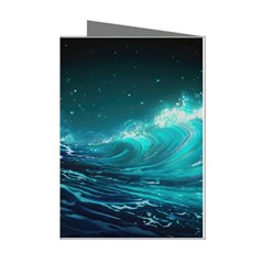 Tsunami Waves Ocean Sea Nautical Nature Water 7 Mini Greeting Cards (pkg Of 8) by Jancukart