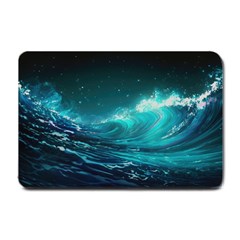 Tsunami Waves Ocean Sea Nautical Nature Water 7 Small Doormat by Jancukart