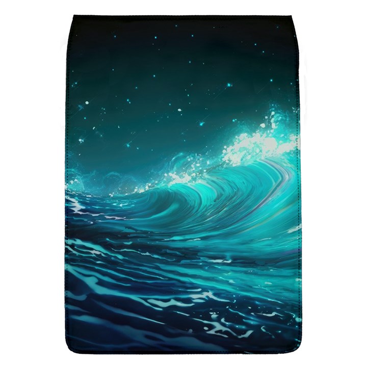 Tsunami Waves Ocean Sea Nautical Nature Water 7 Removable Flap Cover (L)