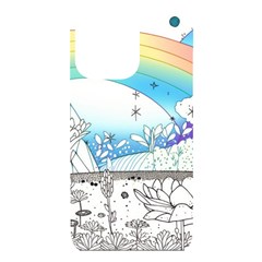 Rainbow Fun Cute Minimal Doodle Drawing 2 Iphone 14 Pro Max Black Uv Print Case
